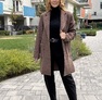 Little Frida szövetkabát mokka – Női átmeneti kabát – Innova Fashion – 2. kép